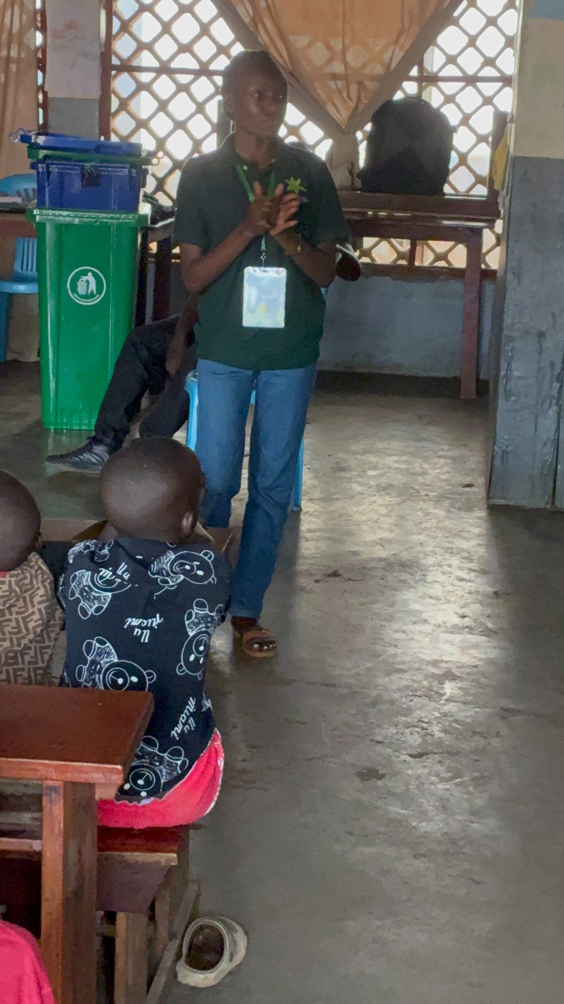Students participating in a Green Minds environmental learning session