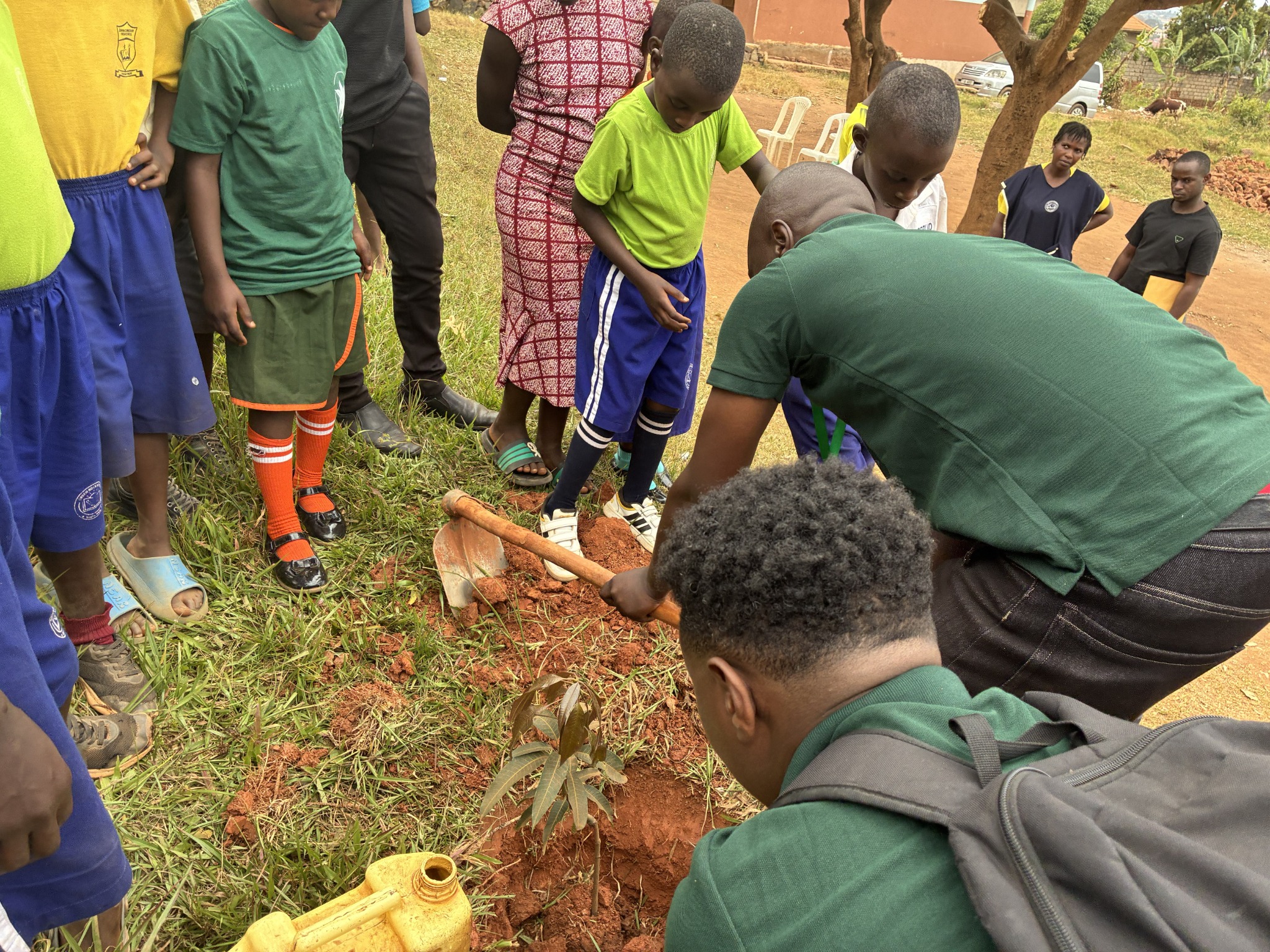 Green Minds participants planting trees